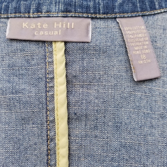Embroidered denim jean jacket by Kate Hill. - Picture 7 of 8